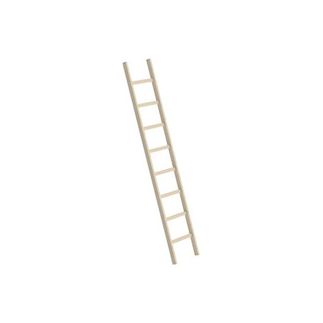 Escalera de mano de madera  con peldaños estrechos  8 peldaños