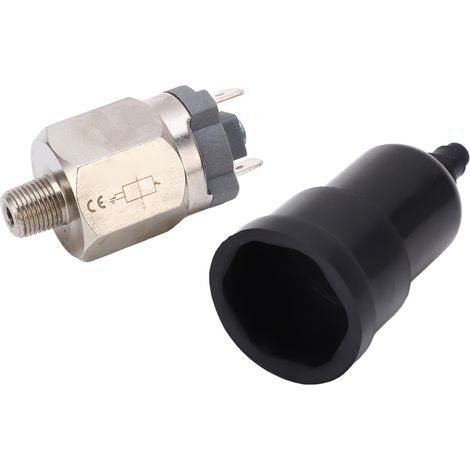 Interrupteur de pression pneumatique à membrane, acier inoxydable et caoutchouc, réglable, 2/5in, normalement ouvert, contacteur manométrique industriel. (1/5)