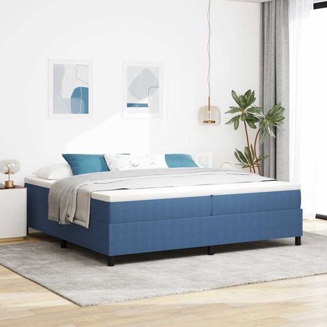 Boxspringbett Blau 200x200 cm Cordstoff vidaXL957349 (1/5)