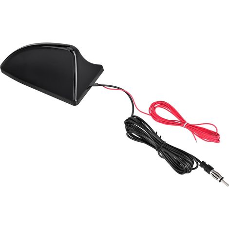 Antenne Requin Voiture antenne Voiture Courte avec amplificateur AM/FM Autoradio Shark Fin Antenne Active + câble de 3 m pour Voiture, Camion, SUV, récepteur stéréo, unités média Head Units (1/5)
