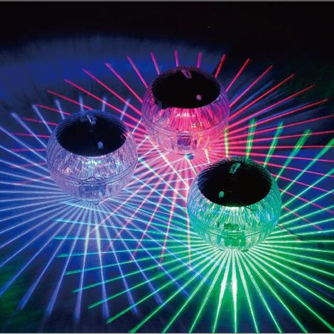 Lot de 1 lampe solaire flottante, boule magique à couleurs changeantes, lampe solaire pour piscine, bassin