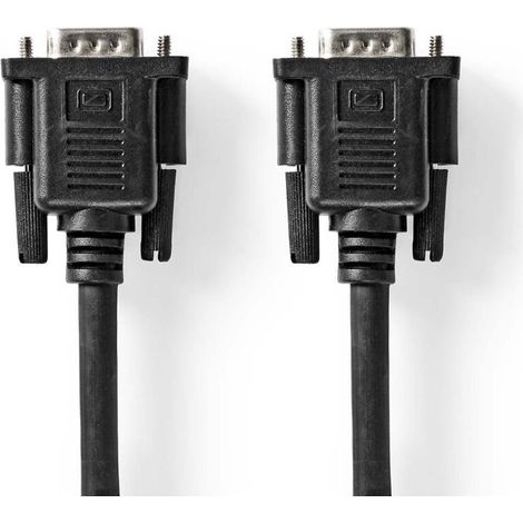 Cable vga vga male vga femelle nickele resolution maximale 1280 x 800 200 m rond abs noir etiquette (1/2)