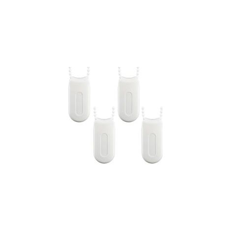 Poids pour cordons de rideaux, lot de 4, blanc, plastique, accessoires pour stores, poignées de stores, poids pour cordons, remplacement pour stores, poids pour chaînes de stores enrouleurs, ac