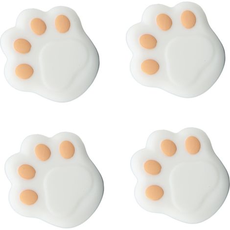 Lot de 12 protections d'angle en silicone souple, forme patte de chat, 3,8 x 3,8 x 1,9 cm, blanc pur. (1/5)