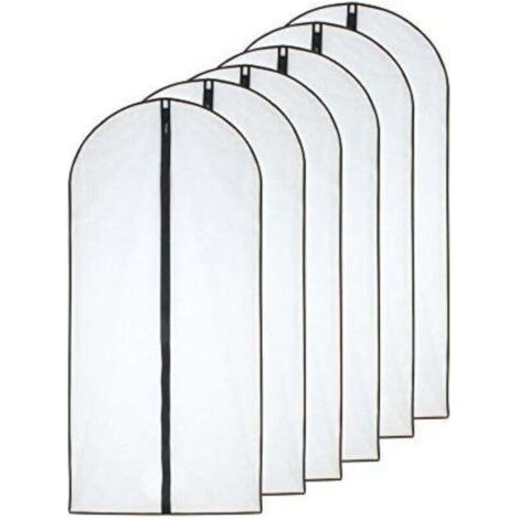 Housses de Vêtements, Anti Poussière Etanche Mite Humidité,Housses de Protection Zip Semi Transparentes pour Chemise Costum (1/4)