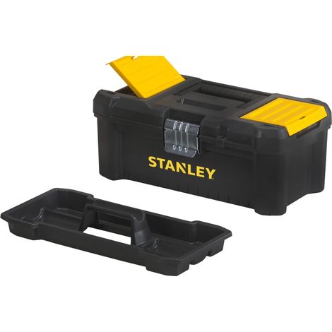 Caja de herramientas de plástico con cierres de metal 12.5 pulg / 32 cm