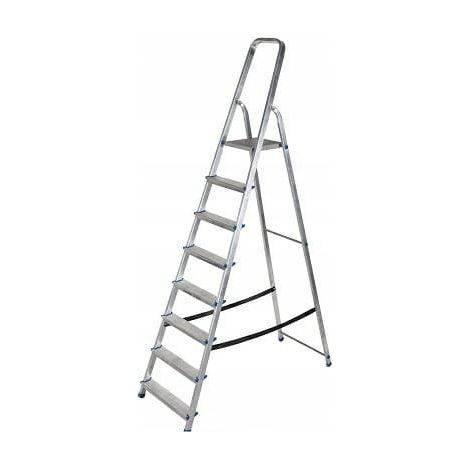 AWTOOLS DRABINA ALUMINIOWA 150kg 8 STOPNI WOLNOSTOJĄCA (1/2)
