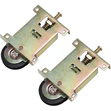 2 pièces de logement de roue pour porte coulissante de placard, roulement à billes noir (1/5)