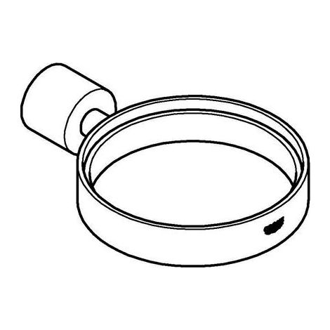 Grohe Atrio Halter für 40256, verdeckte Befestigung, Metall, Cool Sunrise, 40305GL3 (1/4)