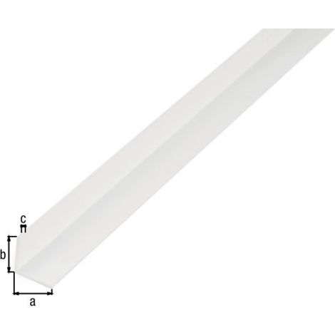 GAH Alberts Winkelprof. gleichsch., ungelocht L1000x B15x H15x S1, 2mm Kunststoff weiß