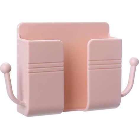 Porta spugne da parete con doppio gancio, organizer autoadesivo per lavello da cucina (rosa) (1/5)
