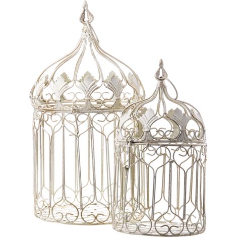 Gabbie in metallo bianco - Stile shabby chic per la tua casa (1/2)