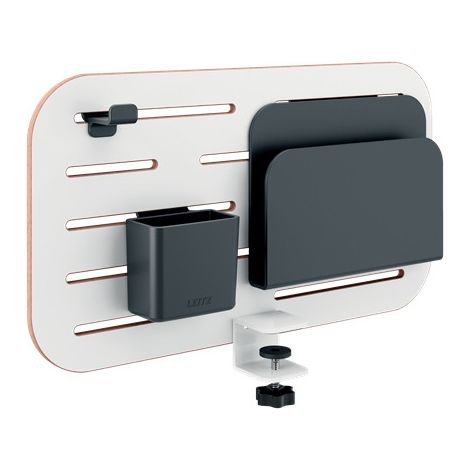 Organizer da scrivania Leitz Ergo con pannello forato piccolo 45x6.1x33cm Bianco 1pz [65480000] (1/4)