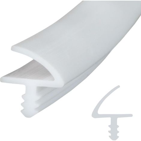Room Door Seal, Door Seal White for Room Doors, 25 m Door Rubber Door Frame Seal, Waterproof, Soundproof Door Sealing Tape, Draught Excluder for 3 mm Groove and 11 mm Rebate (1/5)