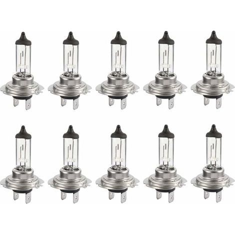 Lot de 10 Ampoules Halogènes LED 12V H7 55W - Longue Durée. Blanc. Feux de Croisement pour Voiture (1/5)