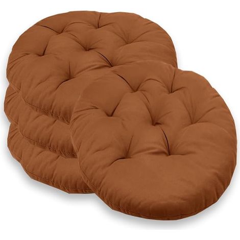 40 cm round chair cushions, round padded seat cushions, anthracite chair cushions, garden chair, office chair, balcony chair, indoor and outdoor chair cushion for living room, home, set of 4 (1/5)