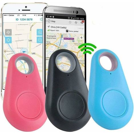 Lot de 3 localisateurs Bluetooth anti-perte, compatible clés, portefeuille, animaux, alarme – DELKEVIC (1/5)