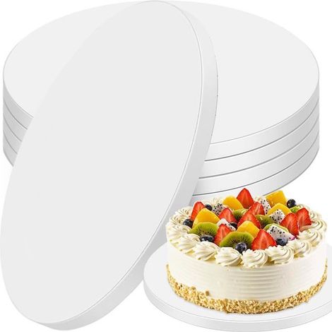 Base para pastel, 5 piezas Ø25 cm, Base para pastel, Plato de cartón para pastel, Base para pastel, Plato blanco para pastel, Platos de postre (1/5)