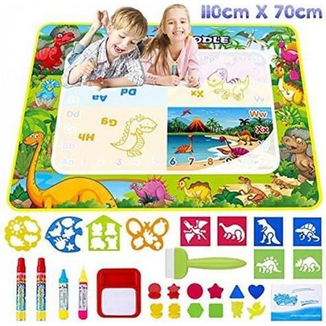 Tapis de Dessin - 110x70 cm - Thème Dinosaure - Pliable - Non Toxique - 1 Pièce (1/5)