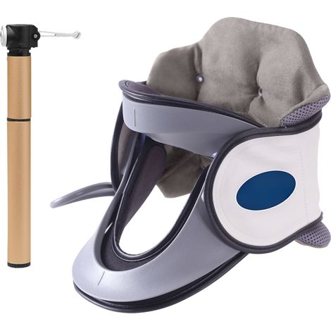 Dispositif de traction cervicale gonflable médical LEAMAI - Outil correctif vertébral à domicile - Soulagement des douleurs cervicales et dorsales - Tracteur vertébral cervical portable pour usage dom (1/5)