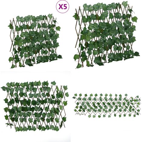 Rankgitter mit Künstlichem Weinlaub 5 Stk. Erweiterbar 190x60cm - Rankgitter - Gartenzäune - Sichtschutzzaun - Kunstpflanzen - Kunststoffpflanze - Home & Living (1/5)