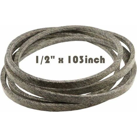 Courroie pour moteur thermique 1/2x103Longueur 103'Largeur 1/2 pouceFibre de para-aramide (Kevlar)Compatible John Deere GX20072. GY20570 (1/5)