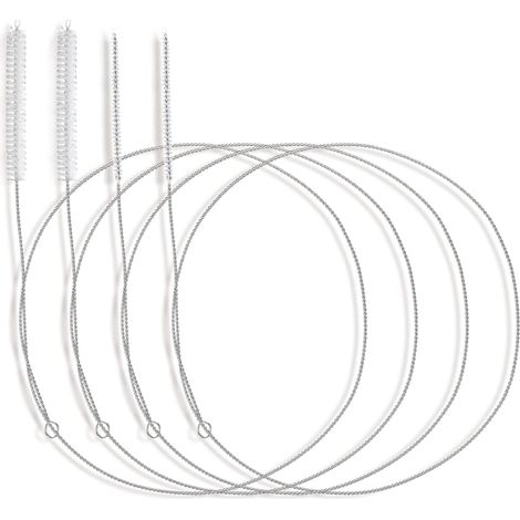4 Extra Long Cleaning Brushes for Straw, Tube, Pipe, Bottle, Refrigerator, Drain, 1m/39in (1/5)