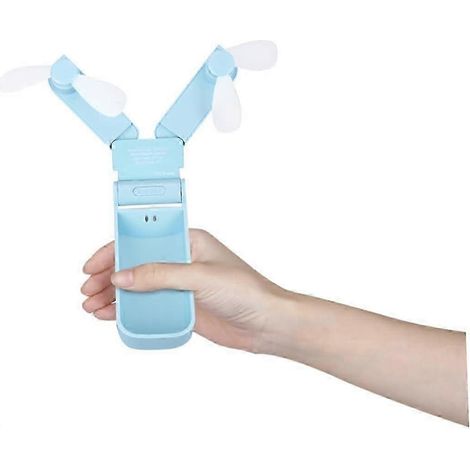 Doppelköpfiger USB-Ventilator, Faltventilator, USB-C-Ventilator, tragbarer USB-Ventilator, wiederaufladbarer USB-Ventilator, Mini-USB-Ventilator, Handventilator, Kühlventilator, Mini-Faltventilator (1/5)