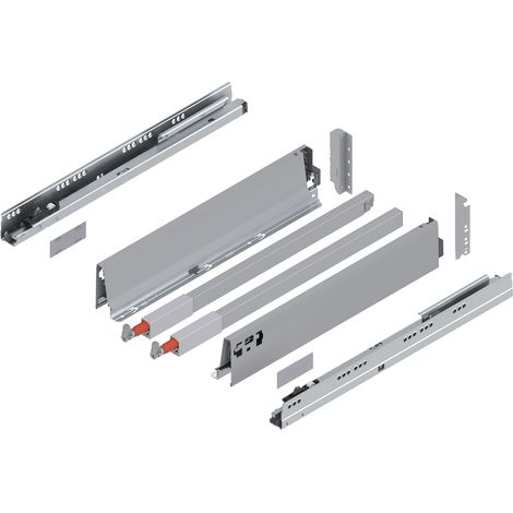 Blum Tandembox antaro C-Reling Schubladenschienen-Set 1 Paar, 30kg 450mm Vollauszug Blumotion, grau
