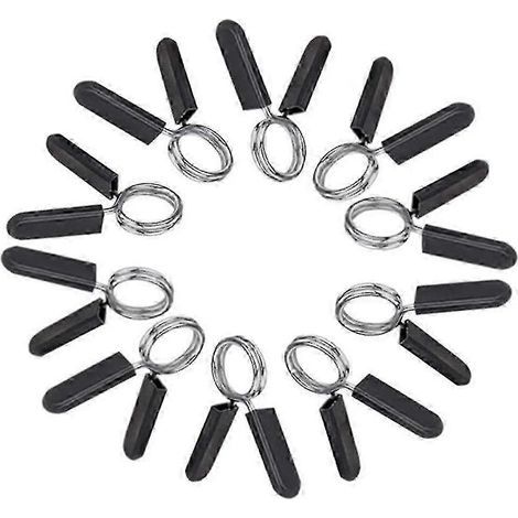 KLVGTIFS PU - Lot de 10 colliers de serrage pour barres d'haltères, compatibles avec les barres d'haltères standard et les anneaux de verrouillage à ressort. Idéal pour les entraînements et la muscula (1/4)