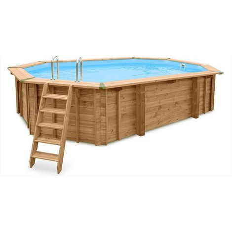 Holzpool ''Java'', Startset 6,40 x 4,00 m x 1,36 m