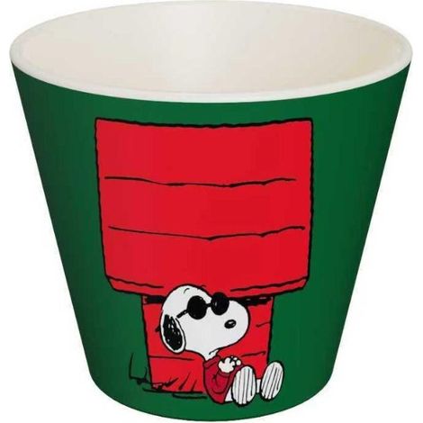 Tazza Espresso 90ml Snoopy Good Vibes Verde Quy Cup