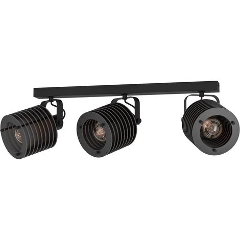 Spot Light Segovia Steel Schwarz E27 3x40W L: 57,5 cm H: 18,5 cm Dimmabile (1/2)