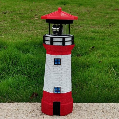Phare solaire LED pour jardin extérieur avec capteur à faisceau rotatif (1/3)