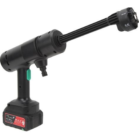 Nettoyeur Haute Pression Sans Fil 6-en-1 avec Buse de Pulvérisation, Prise UE 100-240V, 12000mAh, 2.4MPa, Nettoyeur Portable Puissant pour Clôtures et Jardins, Noir (1/5)