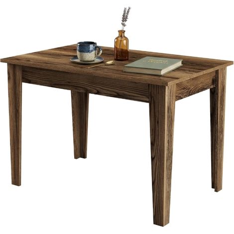 Mesa Fija Fosciana, 6 Asientos, Rectangular, Soporta 120 kg, 110x72x75h cm, Marrón Nogal