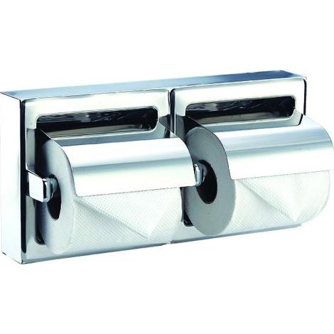 MEDICLINICS AI0320CS Portarollos doble con tapa Acero Mate - ref: AI0320CS (1/2)