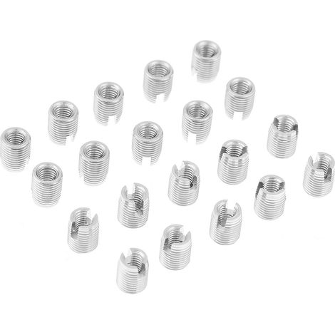20 inserts filetés autotaraudeurs fendus en acier inoxydable SUS303 M3 x 6 mm (1/5)