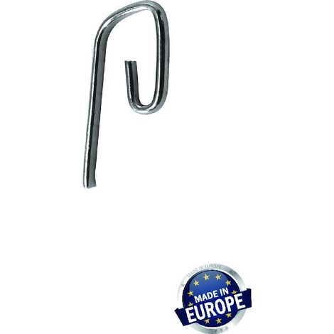 Secodir – Agrafes escargot métal pour rideau – 100% acier – H. 30 mm – Fixation rail chemin de fer – Lot de 20 unités