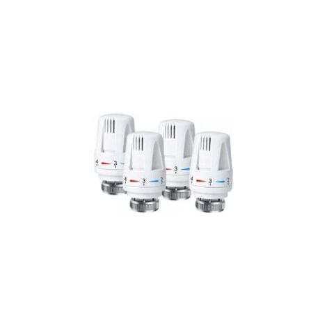Thermostat, M30 x 1,5 Thermostatkopf, Temperaturregelung für Heizsysteme, Wohnungen, Büros usw., 4er-Pack. – Crezuo