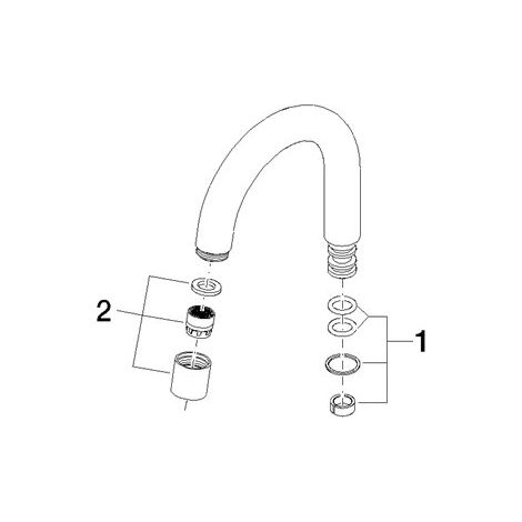 Dornbracht 90282205803-06 Bec versement Pièces de rechange