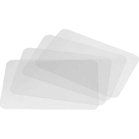 Sets de table transparents, 4 sets de table en plastique transparent, dessous de verre lavables pour la cuisine, la table à manger et le réfrigérateur (43 x 28 cm) (1/5)