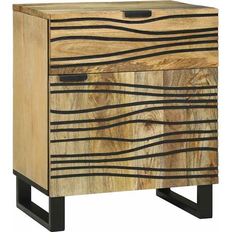 Nachttisch Braun 50 x 33 x 60 cm Massivholz Akazie
