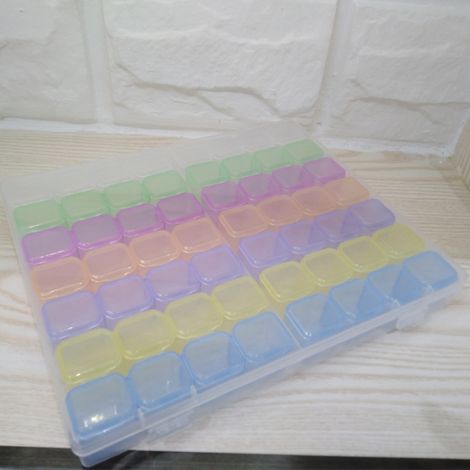 Aufbewahrungsbox für 56 Nagelbohrer, transparenter Behälter (1/5)