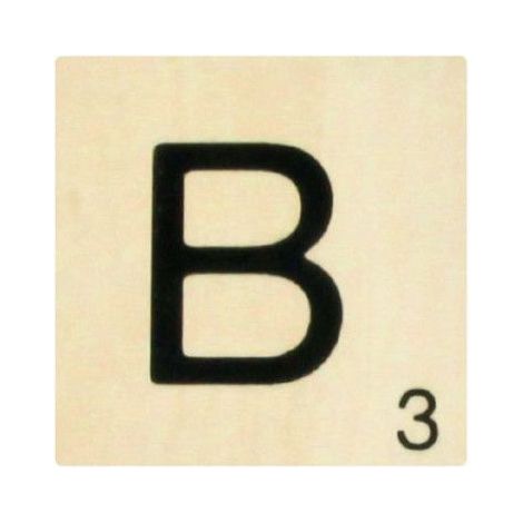 Lettre décorative - CTOP - B - Bois - 10 x 10 cm - Marron (1/2)