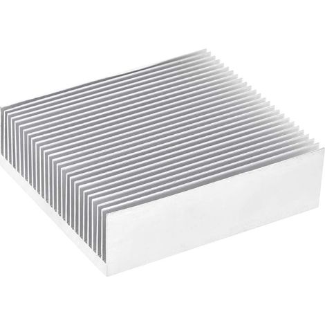 Dissipateur Thermique à Encoche Parallèle pour LED et Alimentation Argent 90 x 80 x 27mm (1/3)