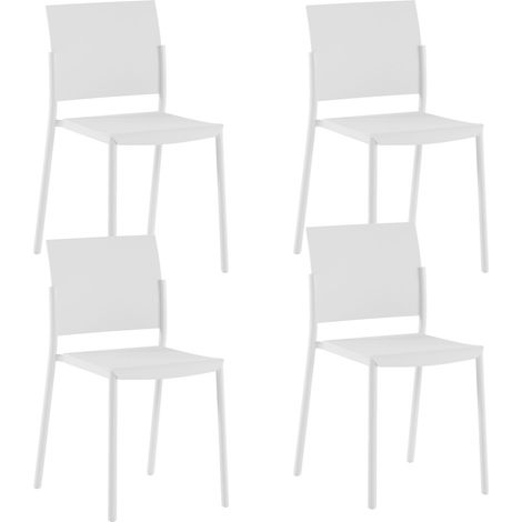 Set 4 Sedie Venus 52,5x55x81 cm in Polipropilene Bianco (1/5)