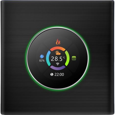 Smart WiFi thermostat, temperature controller, weekly programmable button, mobile app, voice control, compatible with Alexa/Home, for 5A water/gas boilers (1/5)