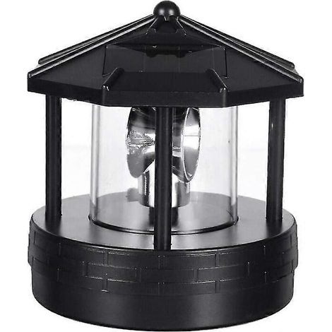 Balise solaire rotative à LED, lampe fumigène d'extérieur compatible avec terrasse, cour et aménagement paysager (1/5)