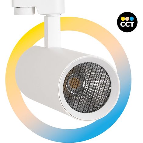 Faretto LED a binario trifase 20W - CCT - CRI90 - 1900 lm